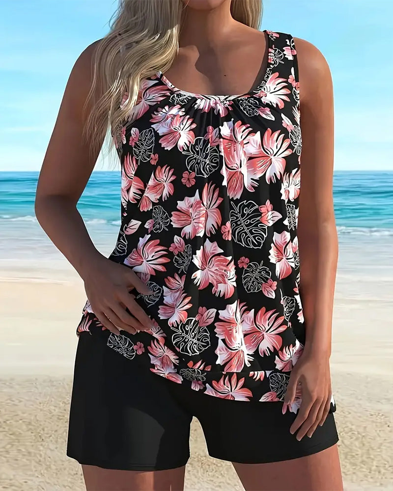 Strandvakantie Gedrukt Twee-Delige Tankini