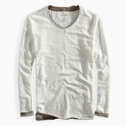 Van Delft Mode® | Katoenen Langemouwen Shirt
