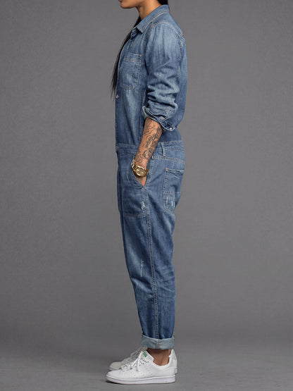 Van Delft Mode® | Dames-Denim-Overall met losse pasvorm