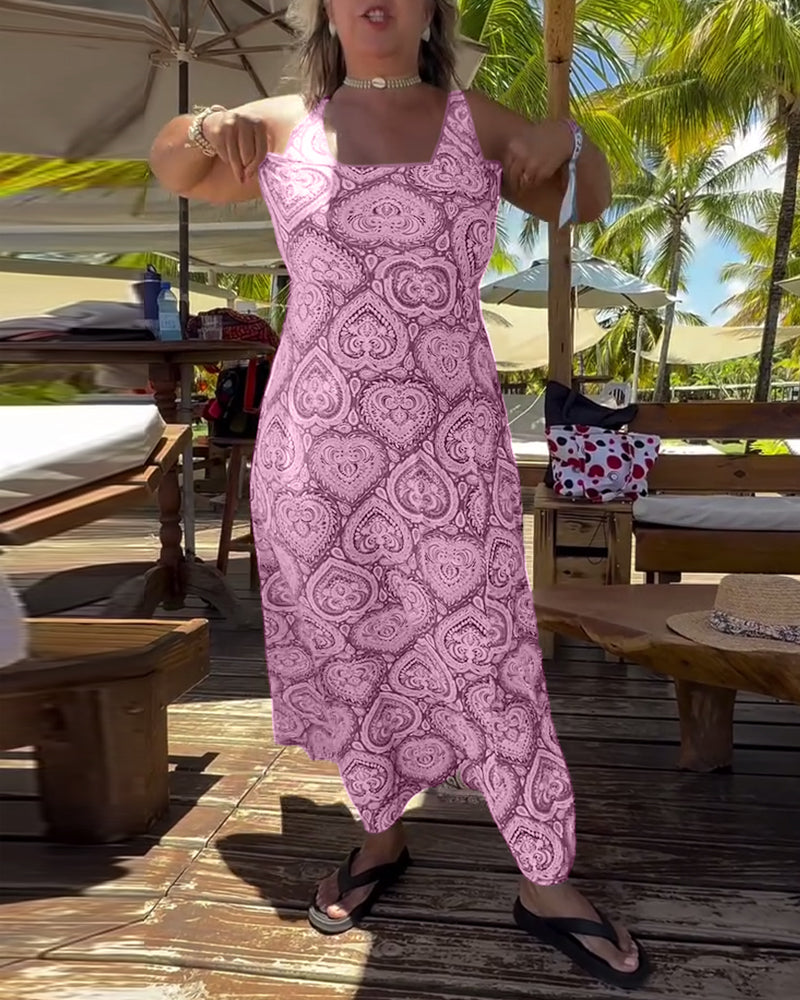 Strapless Hart Vakantie Print Badpak