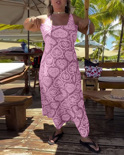 Strapless Hart Vakantie Print Badpak
