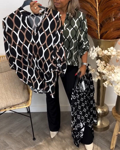 Van Delft Mode® | Blouse met Grafische Print