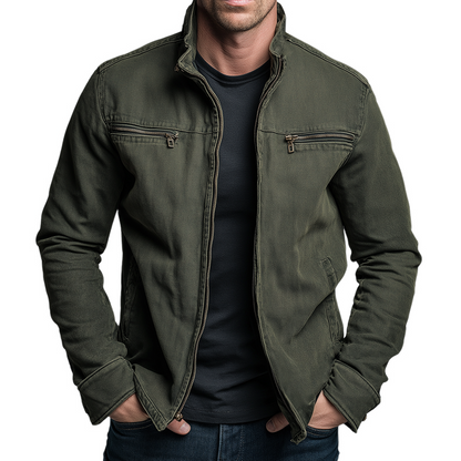 Van Delft Mode® | Vintage Katoenen Jas Met Rits
