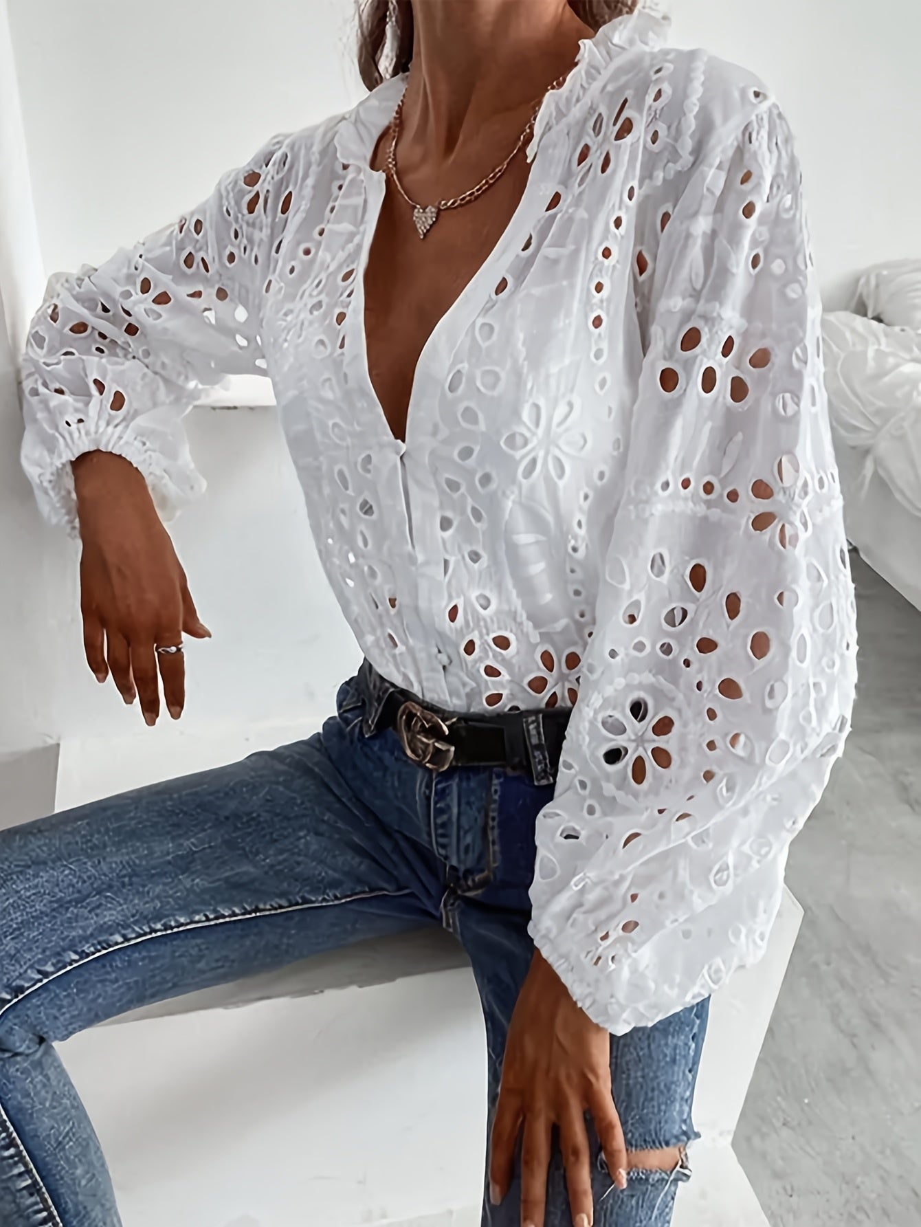 Van Delft Mode® | Geborduurde blouse