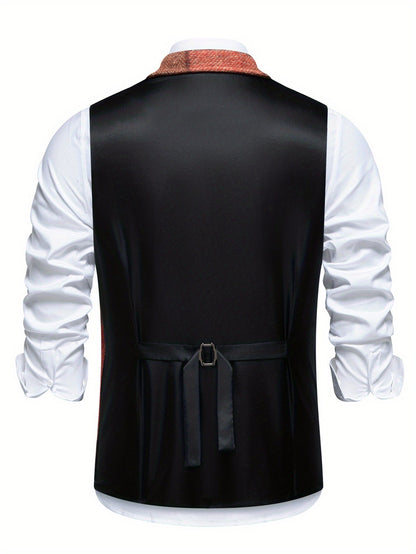 Van Delft Mode® | Tweedvest met visgraatpatroon voor heren