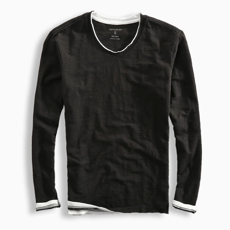 Van Delft Mode® | Katoenen Langemouwen Shirt