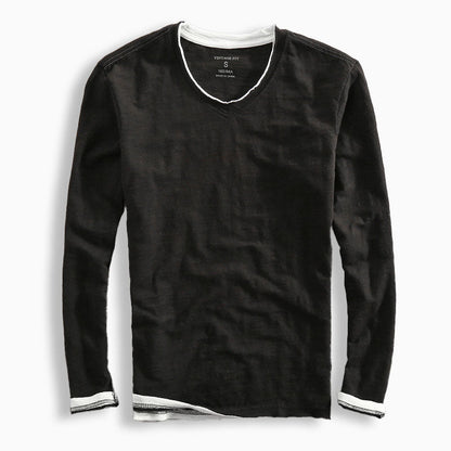 Van Delft Mode® | Katoenen Langemouwen Shirt