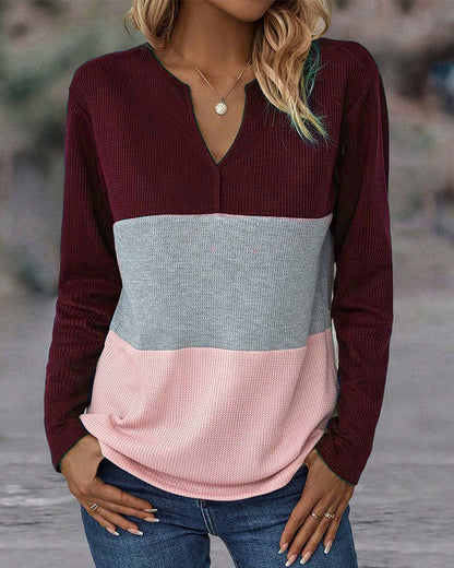 Van Delft Mode® | Kleurrijke Top met Kraag