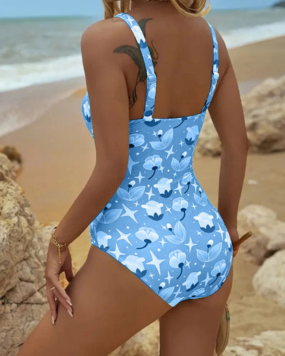 Eénstuk Vest Print Badpak
