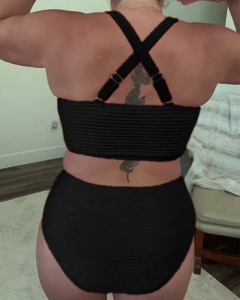 Casual Effen Kleur Triangle Bikini