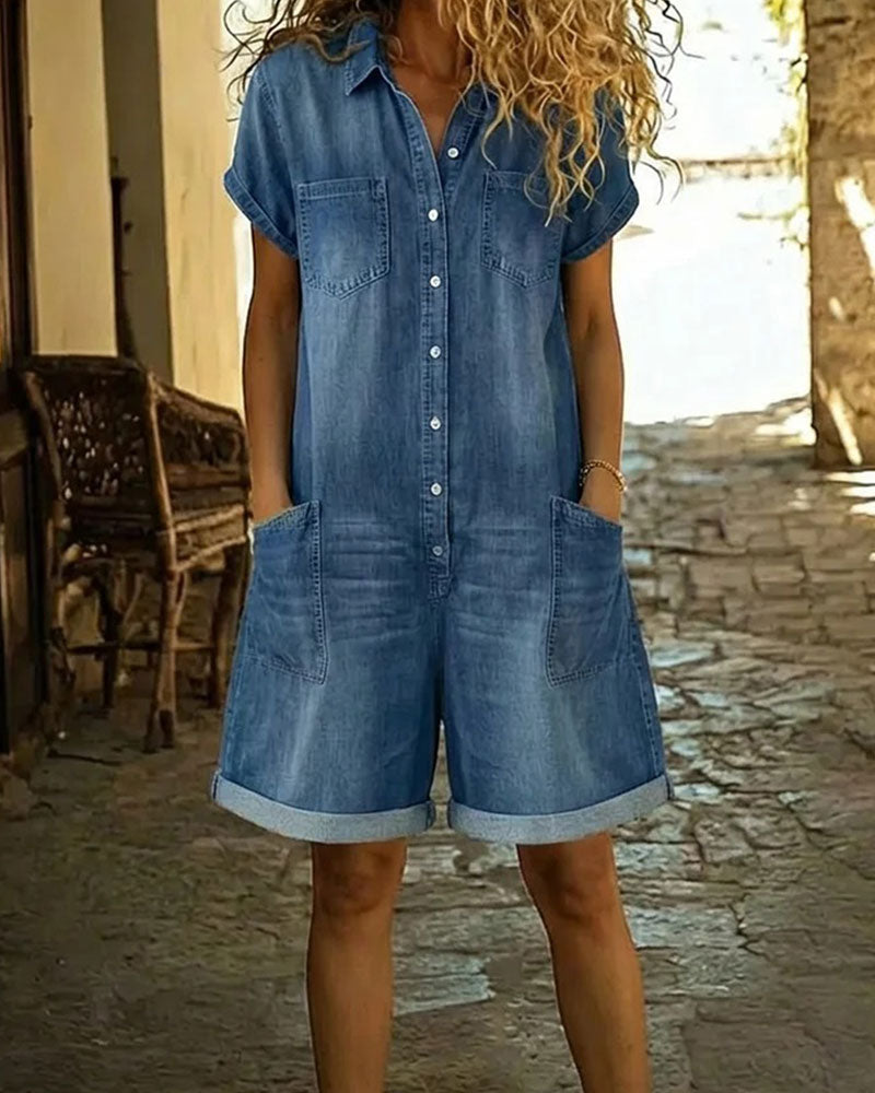 Van Delft Mode® | Elegante denim jumpsuit