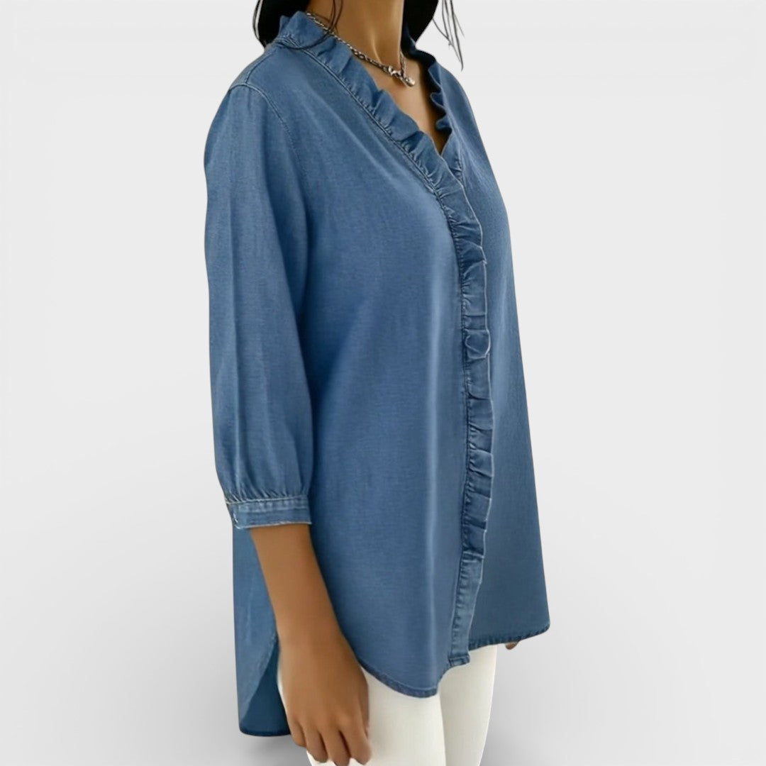 Van Delft Mode® | Elegante blouse met ruffles