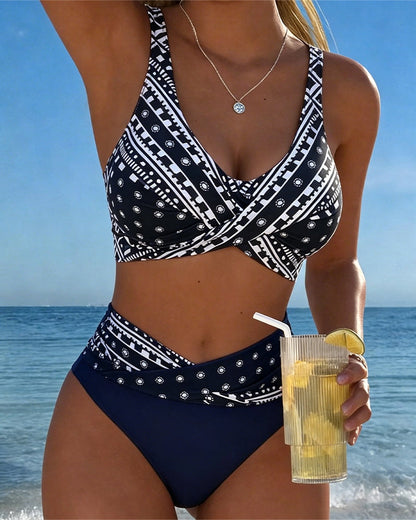 Geometrische Onregelmatige Print Mode Bikini