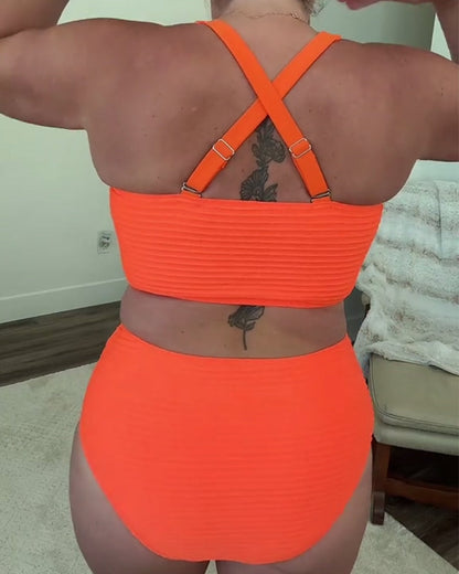 Casual Effen Kleur Triangle Bikini