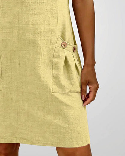 Van Delft Mode® | Katoenen jurk met ritszak