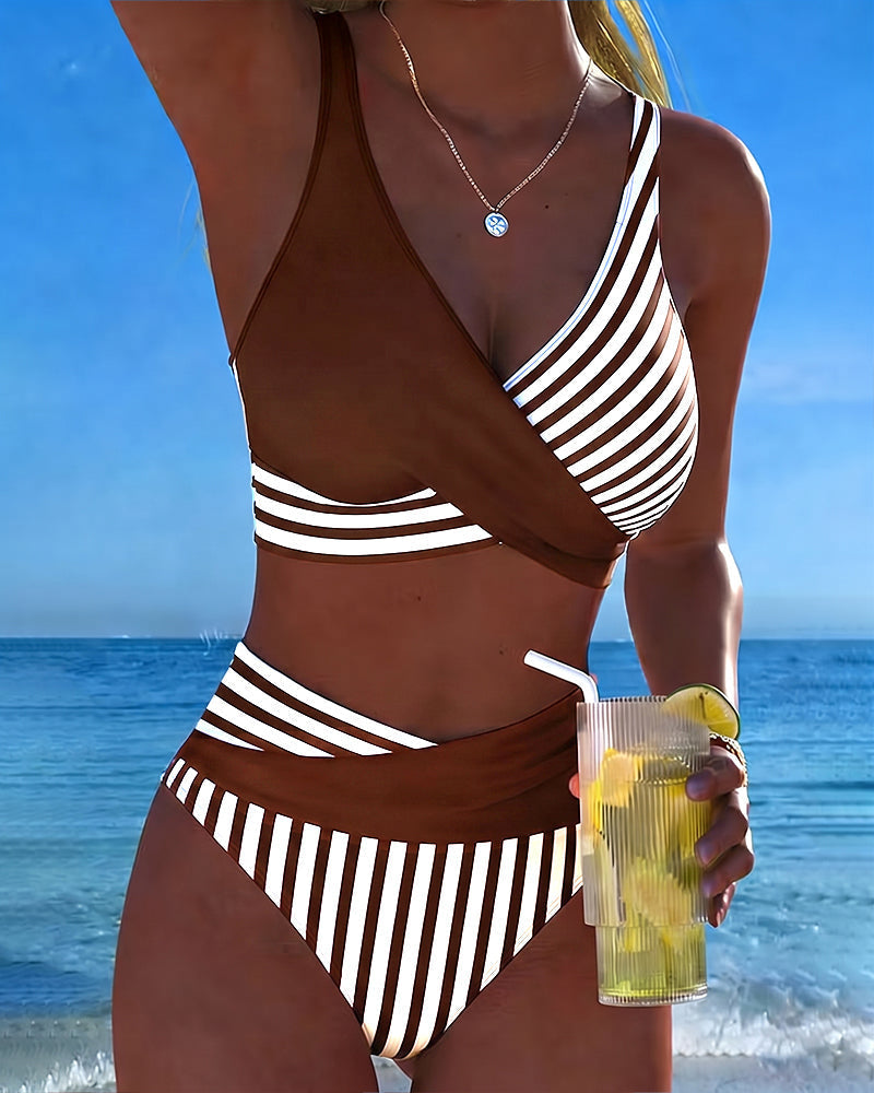 Kruisgestreepte Bikini