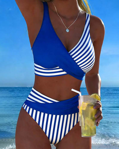 Kruisgestreepte Bikini