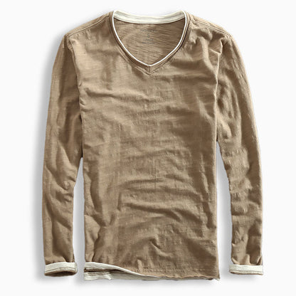Van Delft Mode® | Katoenen Langemouwen Shirt