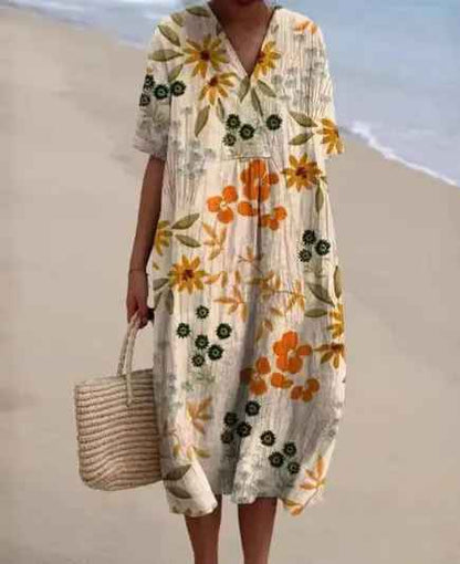 Van Delft Mode® | Zomerbries Geprinte Jurk
