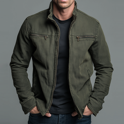 Van Delft Mode® | Vintage Katoenen Jas Met Rits