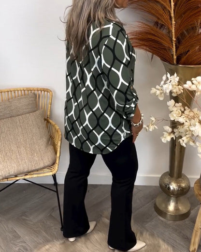 Van Delft Mode® | Blouse met Grafische Print