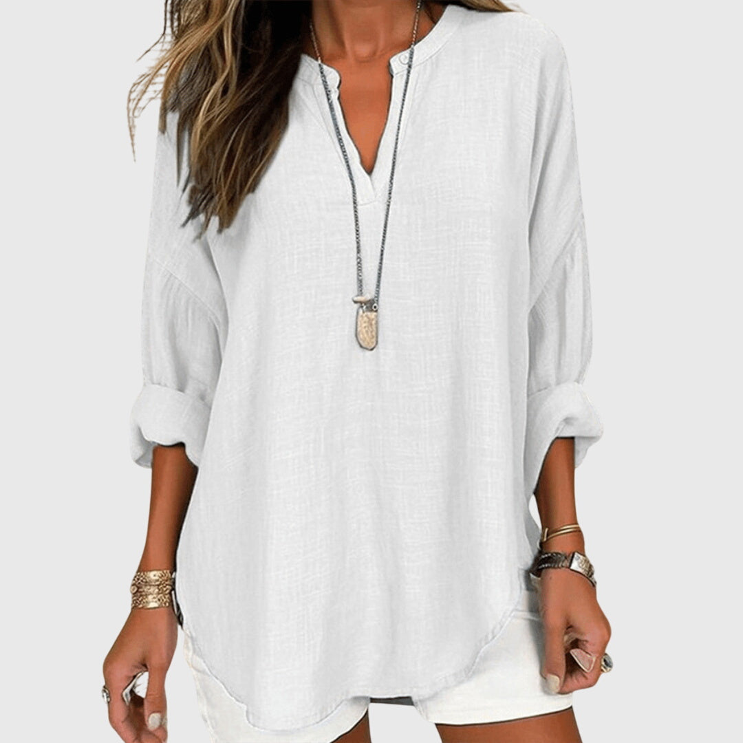 Van Delft Mode® | Lenara Elegante en Luchtige Strandblouse