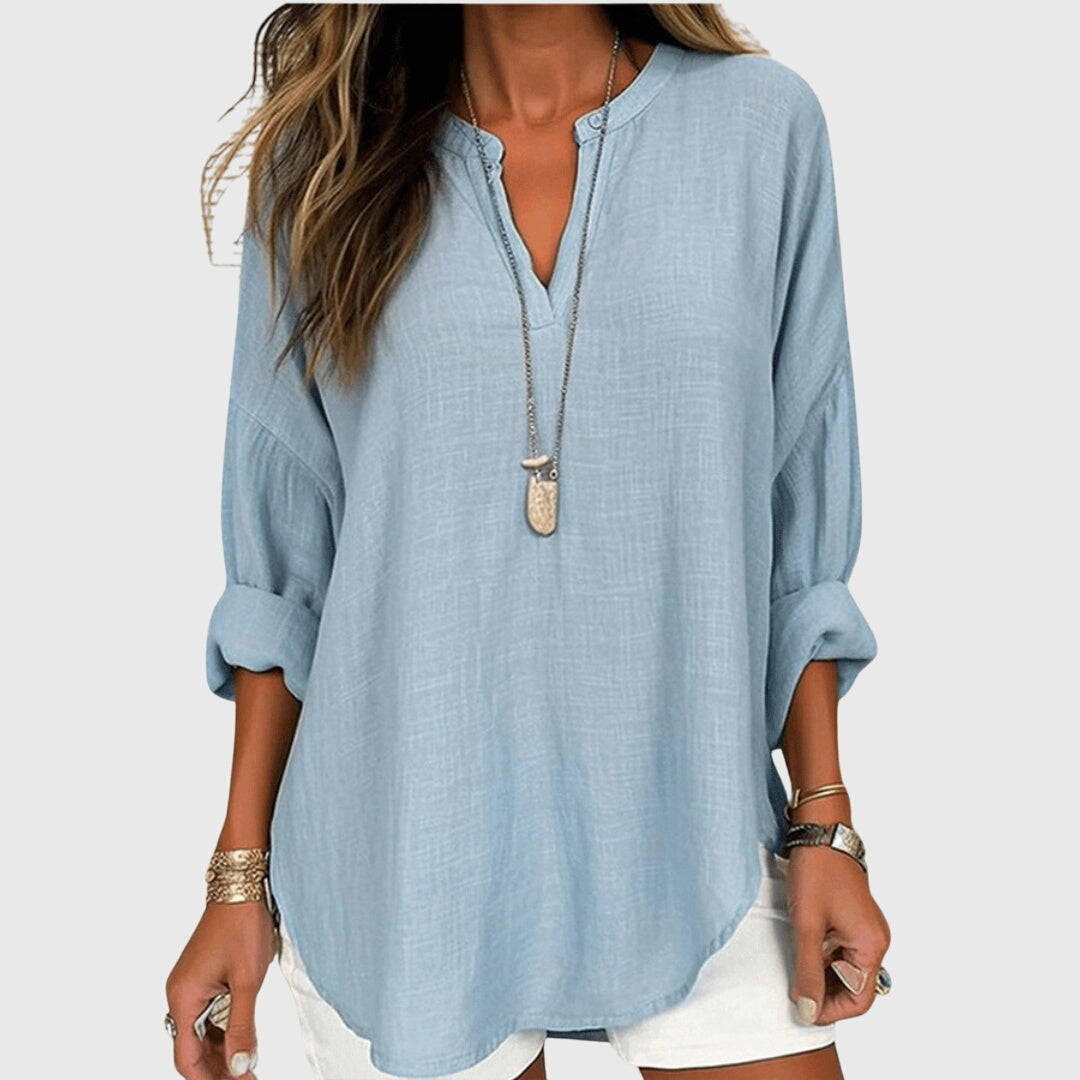 Van Delft Mode® | Lenara Elegante en Luchtige Strandblouse
