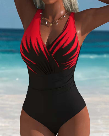 Kruisplooien Contrast One-Piece