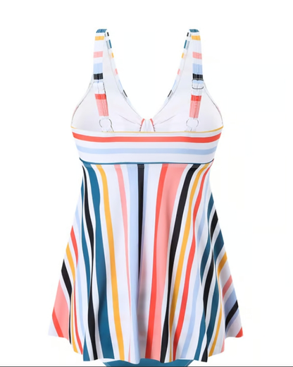 Lace-up Gestreepte Triangle Twee-delige Badpak