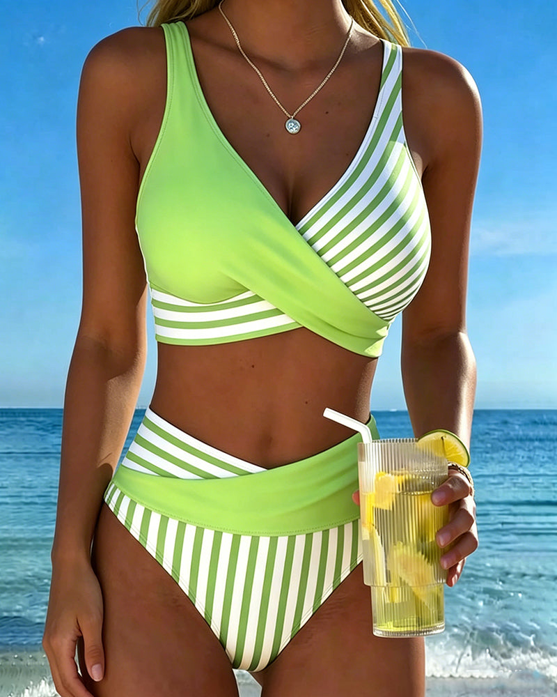 Kruisgestreepte Bikini