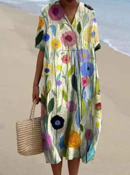 Van Delft Mode® | Zomerse bloemenprint jurk