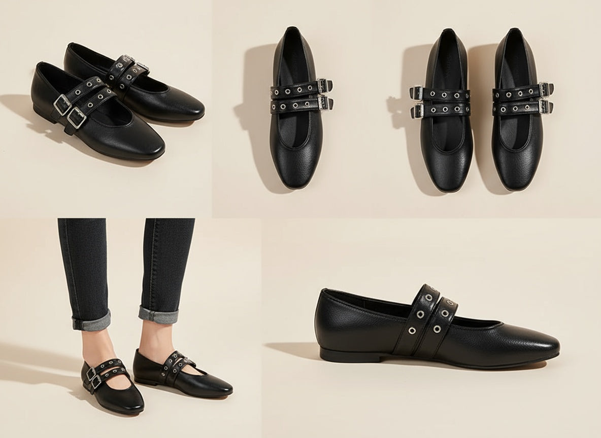 Van Delft Mode®| Dubbele Gesp Ballerina's