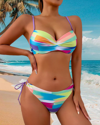 Twee-delige Geprinte Touw Bikini