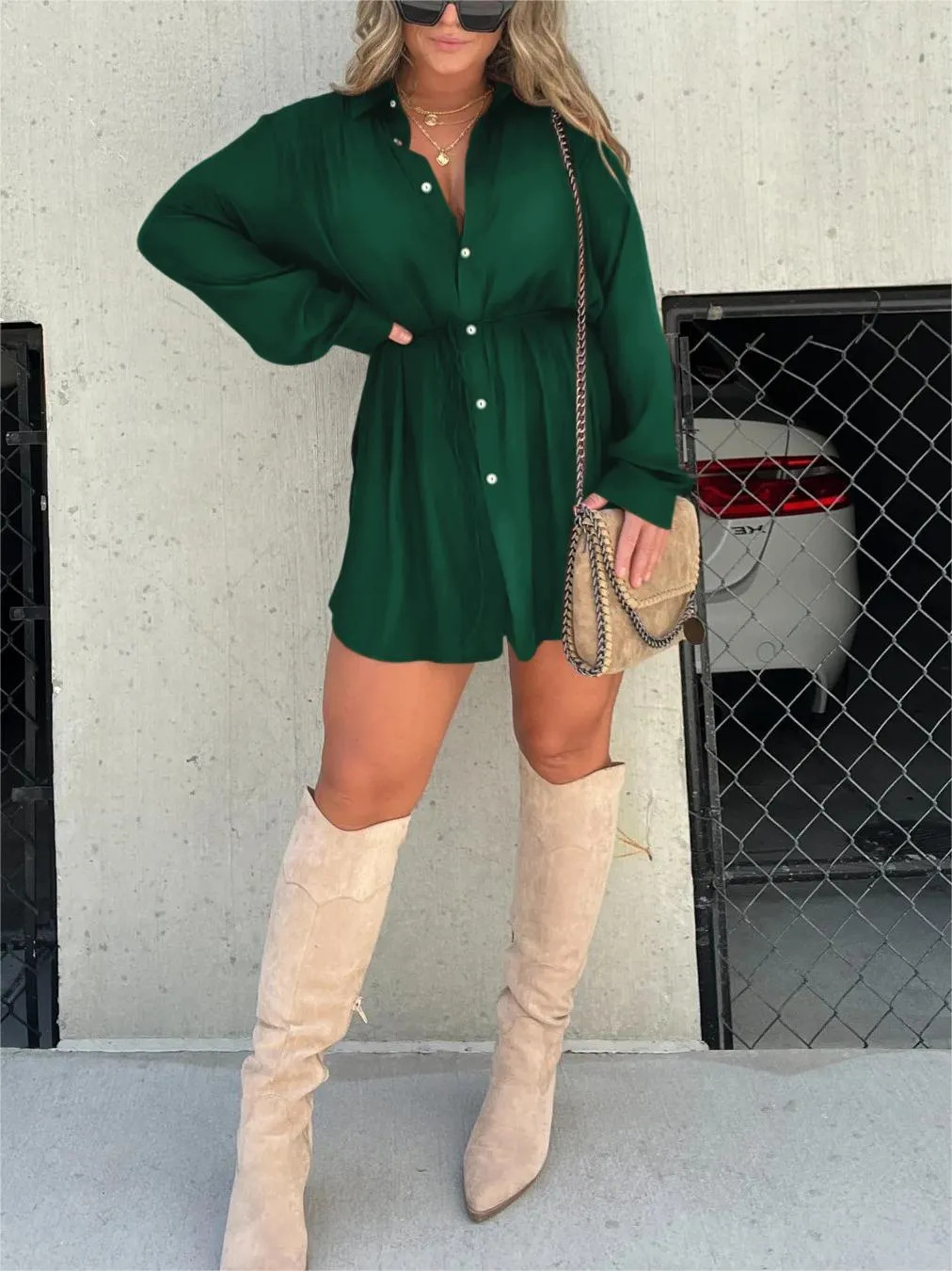 Van Delft Mode® | Trendy Satijnen Romper Jurk