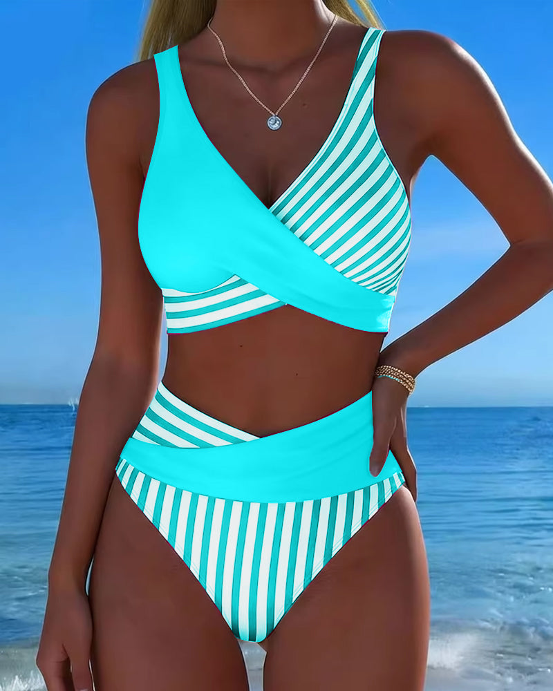 Kruisgestreepte Bikini