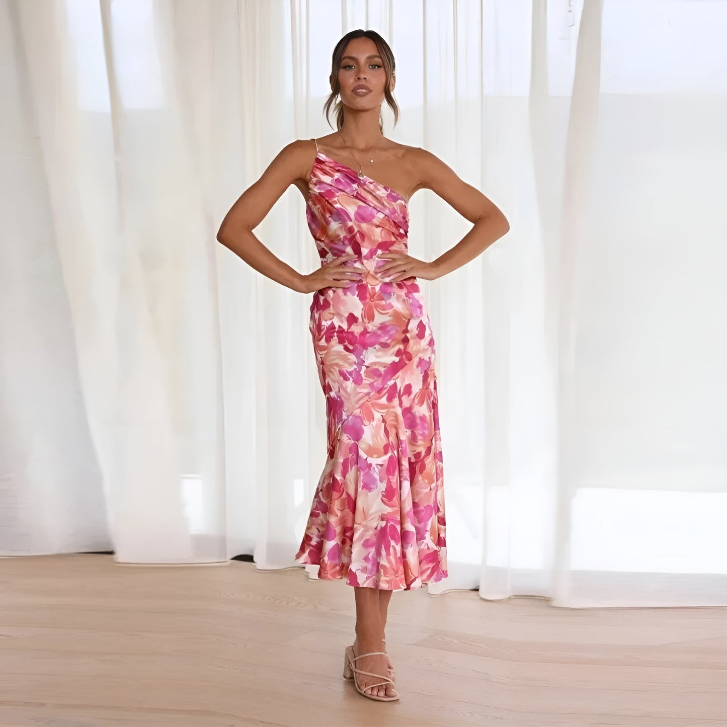 Van Delft Mode® | Elegante Maxi-jurk met Bloemenprint