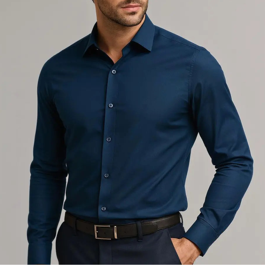 Van Delft Mode® | Comfortabele Antikreuk heren overhemd (TIJDELIJK 1+1 GRATIS!)