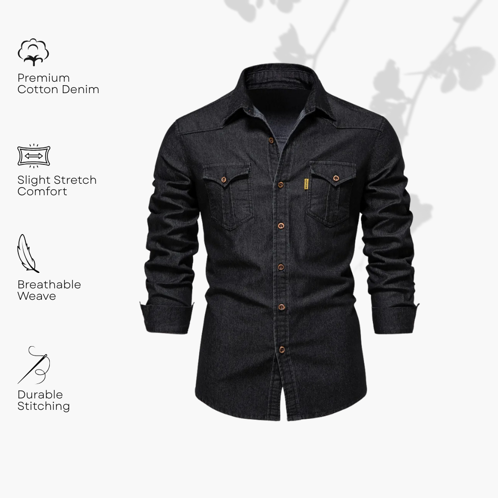 Van Delft Mode® | Katoenen denim overhemd