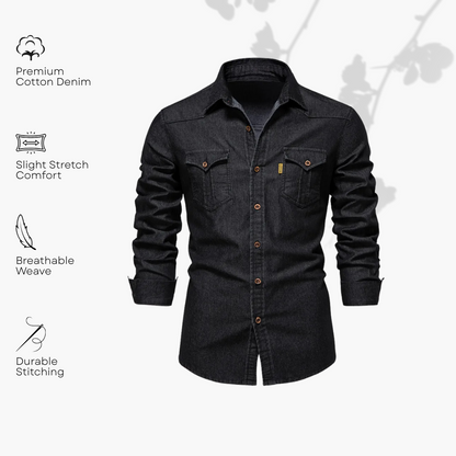 Van Delft Mode® | Katoenen denim overhemd