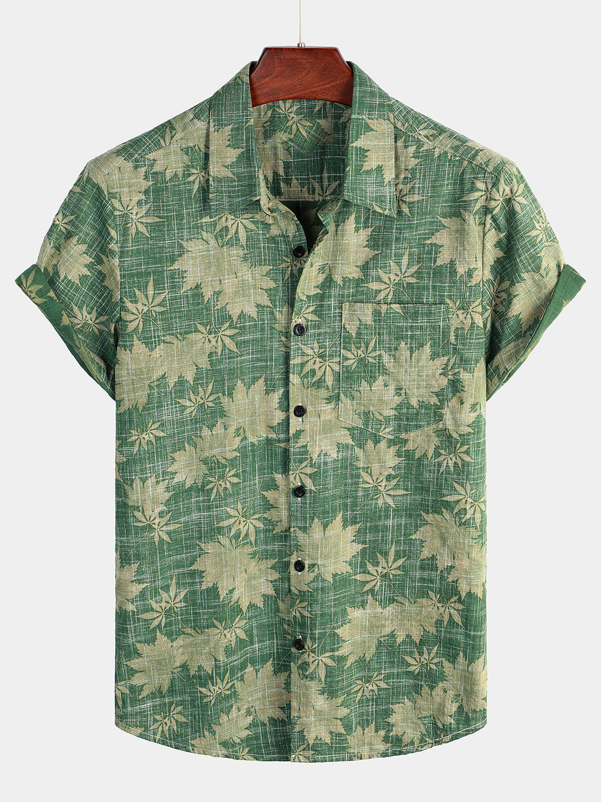 Van Delft Mode®| Katoenen Hawaii Overhemd met Korte Mouwen