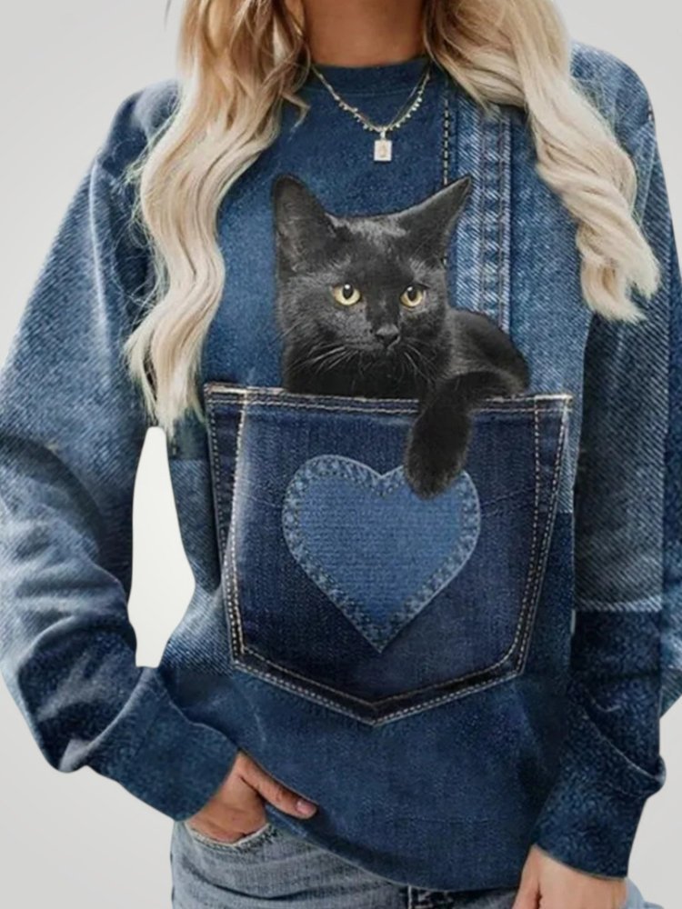 Van Delft Mode® | Stijlvolle kattentrui (TIJDELIJK 50% KORTING!)