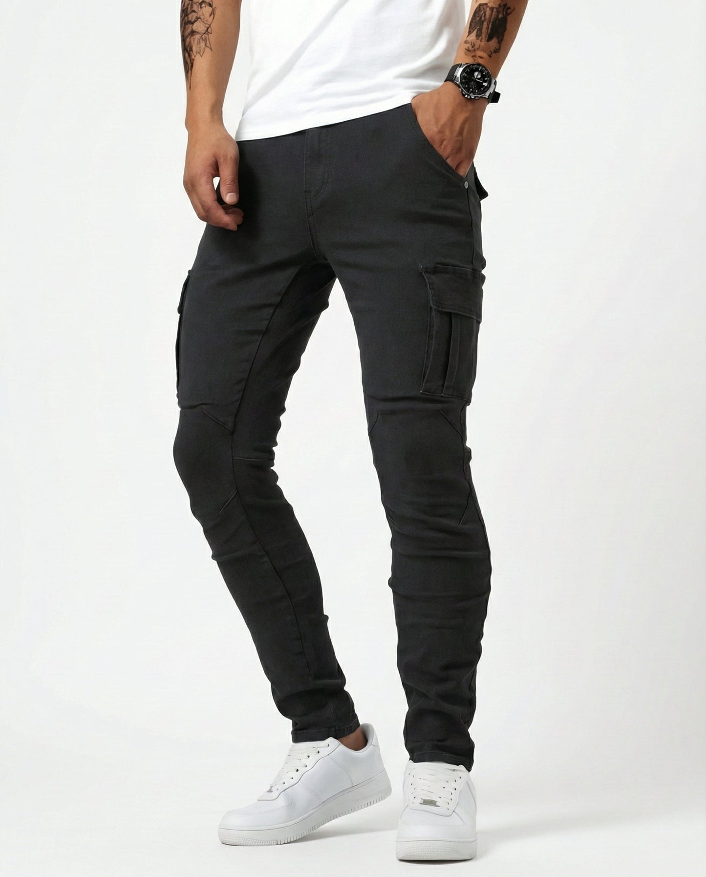 Van Delft Mode® | Flexibele denim jeans met zijzakken