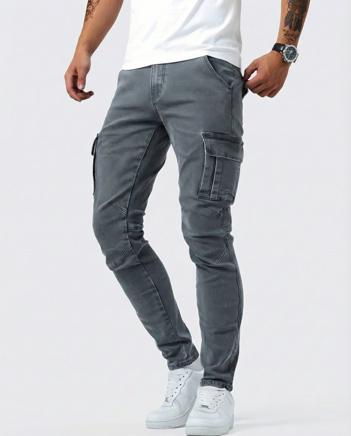 Van Delft Mode® | Flexibele denim jeans met zijzakken