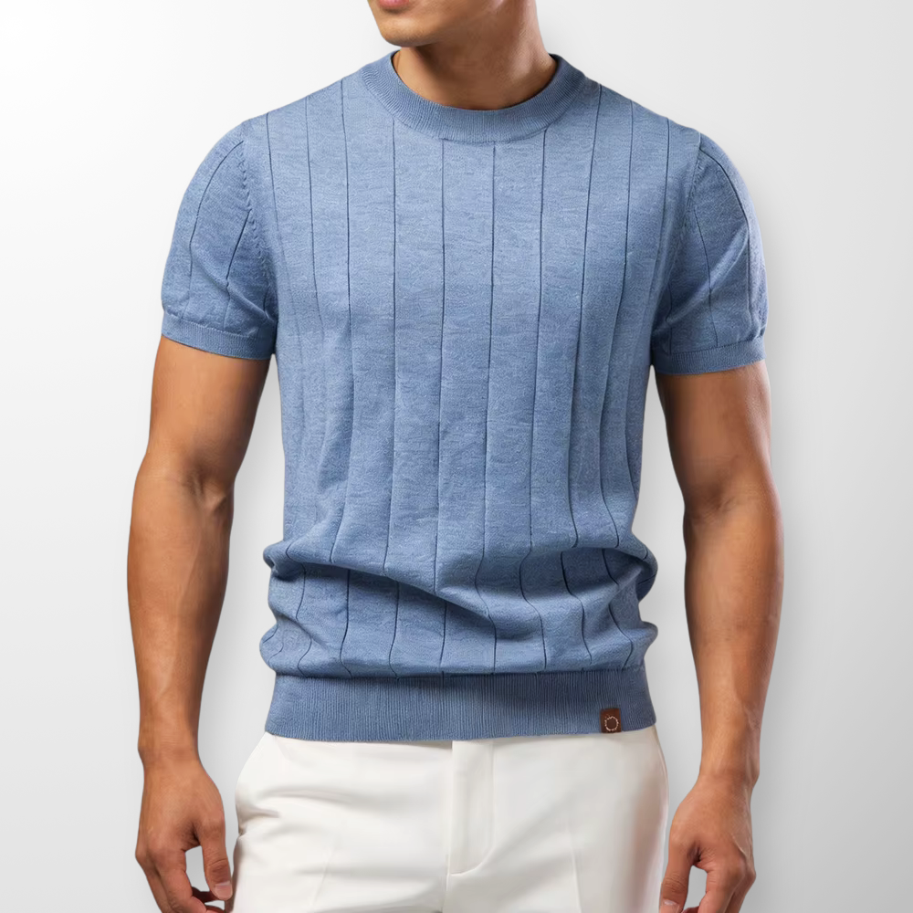 Van Delft Mode® | comfortabele geribde T-Shirt