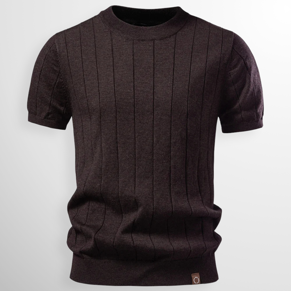 Van Delft Mode® | comfortabele geribde T-Shirt