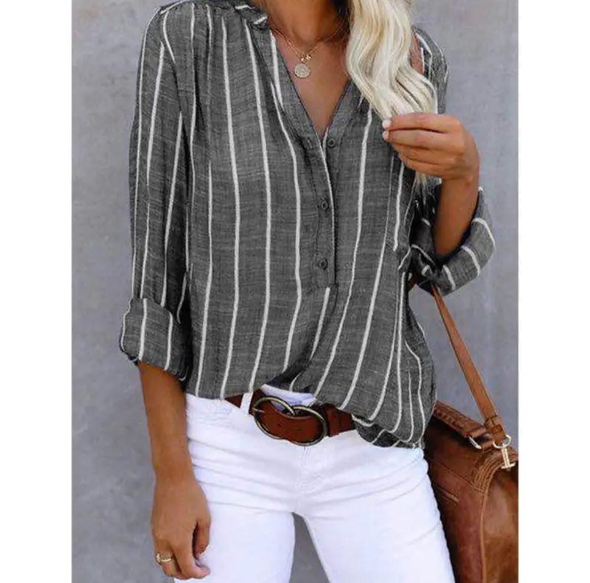 Van Delft Mode® | ELEGANTE GESTREEPTE BLOUSE