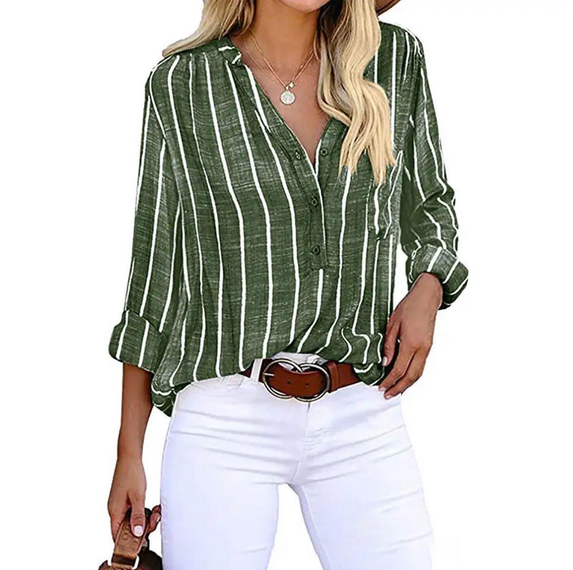 Van Delft Mode® | ELEGANTE GESTREEPTE BLOUSE