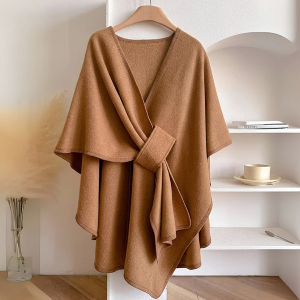 Van Delft Mode® | Comfortabele poncho met franjes