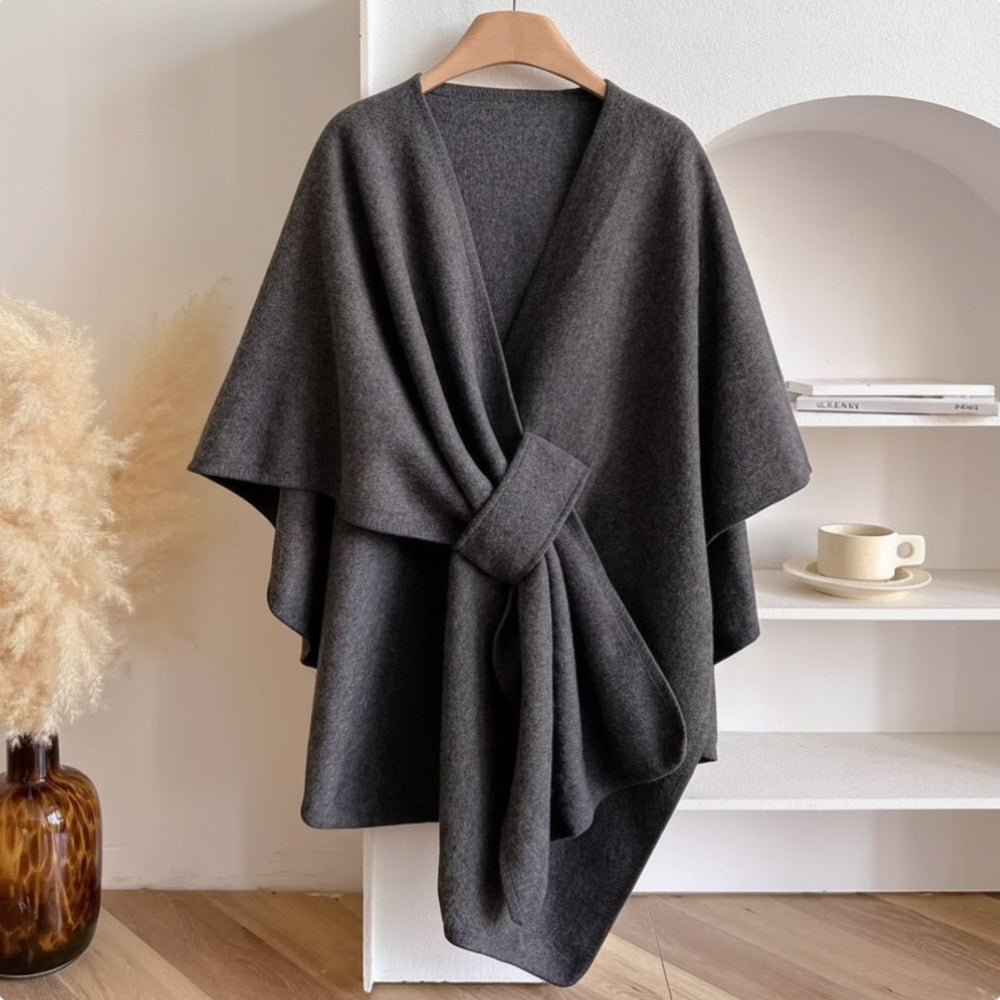 Van Delft Mode® | Comfortabele poncho met franjes