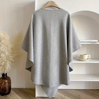 Van Delft Mode® | Comfortabele poncho met franjes